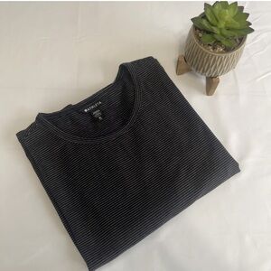 Athleta Black and White Stripe Long Sleeve Tee XS